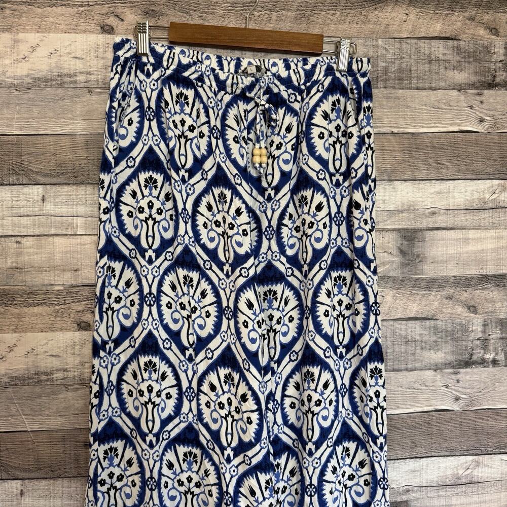 Haute Hippie Floral Wide Leg Palazzo Pants Boho Tie Waist Festival Cottagecore L